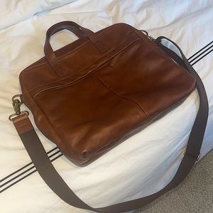 Fossil Leather Briefcase with strap